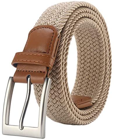 Lavemi Mens Belt, Stretch Elastic Casual Woven Sport Golf Braided Belts for Men,Gift Box