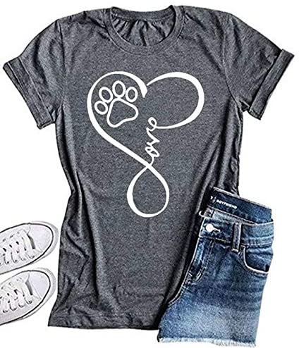 Ruanyu Womens Graphic Letter Print Shirt Crew Neck Summer Short Sleeve Pullover Loose Fit Cute Casual Tee Tops Blouses
