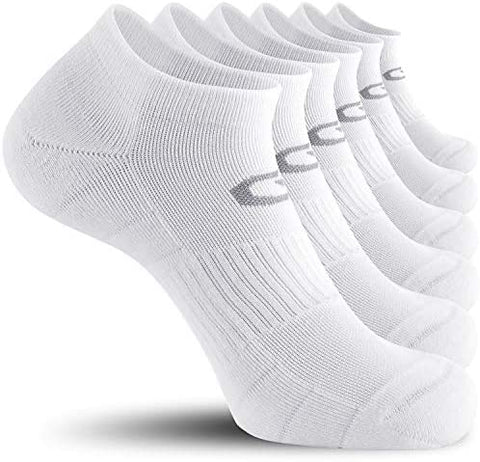 CelerSport 6 Pack Athletic Socks with Cushion Ankle Sports Socks Low Cut Socks for Men and Women