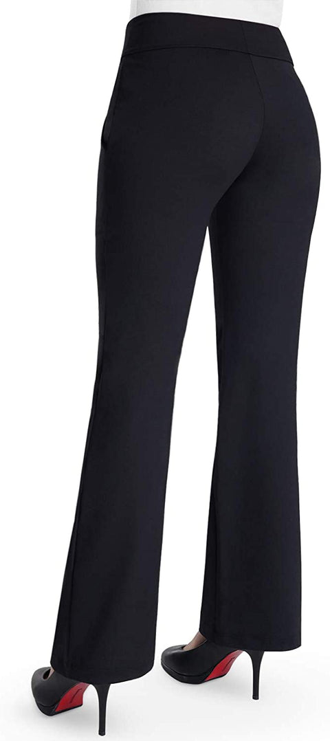 Yoga Dress Pants for Women Bootcut, Slant Pockets, Wide Flare, Workout Long Bootleg Dress Yoga Pants