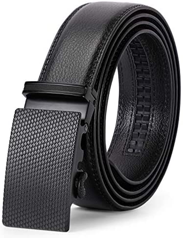 Men's Sliding Dress Belt Fashion Brown Leather Belt For Jean Rathet Leather Belts for Men