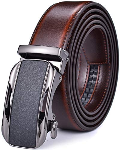 Men Belts Leather Male Slide Ratchet Work Dress Strap w Interchangeable Buckle Beltox