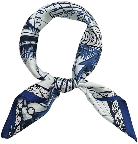 FONYVE Satin Silk Square Scarfs for Women Hair Scarves and Wraps Headscarf for Sleeping 27.5 × 27.5 inches