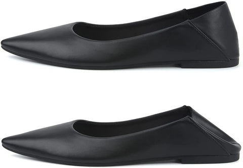 MUSSHOE Flats for Women Comfortable Women's Flats Slip on Pointed Toe Flats Shoes Women