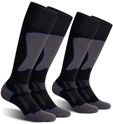 CelerSport 2/3 Pack Men's Ski Socks for Skiing, Snowboarding, Cold Weather, Winter Performance Socks