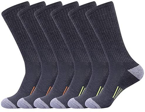 Mens Athletic Crew Socks for Men Cushion Casual Sports Workout Sock 6 Pack