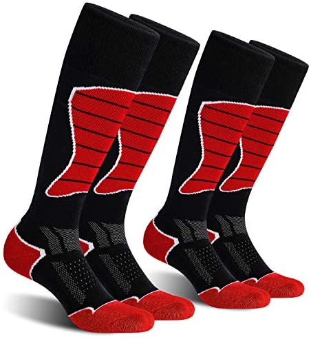 CELERSPORT 2/3 Pack Women's Ski Socks for Skiing, Snowboarding, Cold Weather Warm Socks, Winter Thermal Socks