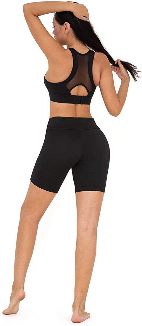 Yoga Shorts for Women High Waist Workout Shorts for Women Light Black