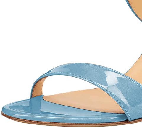 FSJ Women Open Toe Cross Buckle Ankle Straps Sandals Slingback Stiletto High Heel Pumps Casual Sexy Party Shoes Size 4-15 US