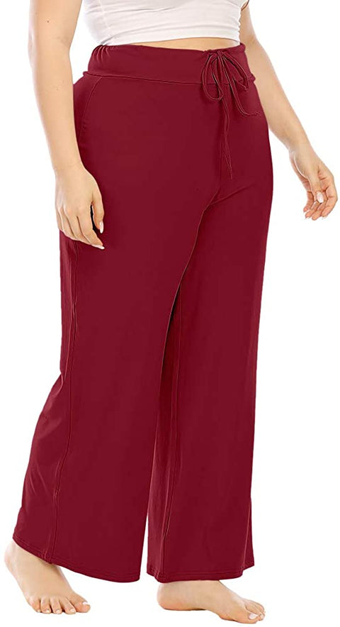 Pajamas Pants for Women,Drawstring Hight Waist Plus Size Tie Dye Printed Sleep Lounge Pants