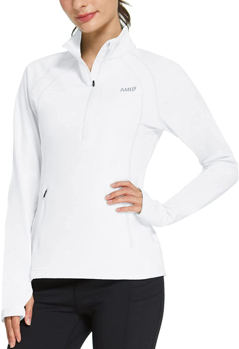 Women's Thermal Fleece Half Zip Running Pullover