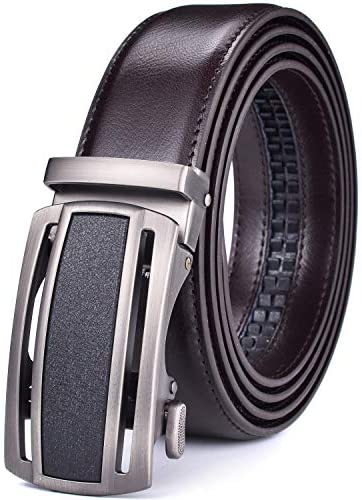 Men Belts Leather Male Slide Ratchet Work Dress Strap w Interchangeable Buckle Beltox