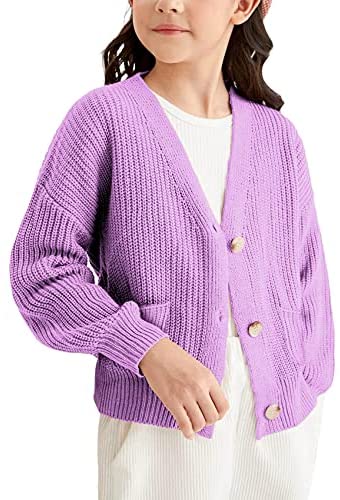 Girls V Neck Casual Sweater