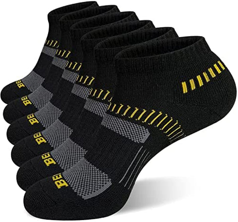 Men's Athletic Running Ankle Low Cut Socks (6 Pack)