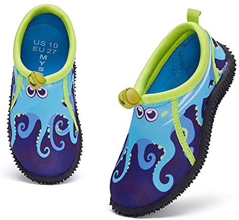 mysoft Kids Beach Water Shoes Non-Slip Quick Dry Barefoot Swim Shoes Aqua Socks for Boys and Girls Toddler Little Big Kid