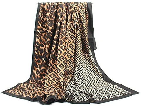 35” Satin Scarf Large Square Hair Scarves