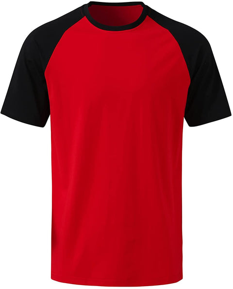 Men's Casual Round Neck Color Block T-Shirt top
