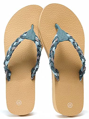 konhill Women's Flip Flops Slippers - Casual Comfortable Summer Beach Thong Sandals with Arch Support