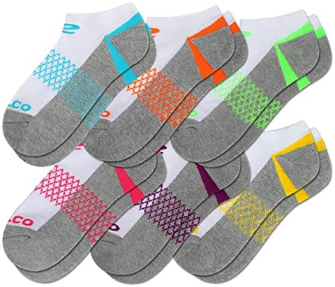 Womens Ankle Socks 6 Pairs Running Athletic Cushioned Sole Socks With Tab