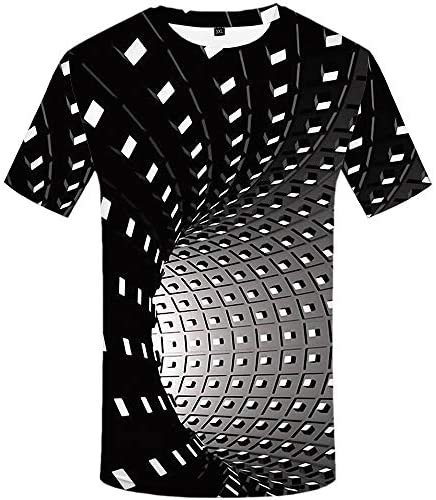 Unisex 3D Printed Graphic Round Neck Short Sleeve T-Shirt Novelty Casual Top Tee