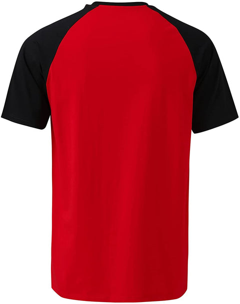 Men's Casual Round Neck Color Block T-Shirt top