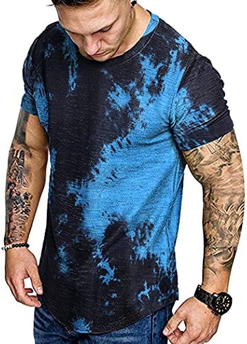 Men Muscle Workout T Shirt Gym Bodybuilding Active Short Sleeve Tee Top