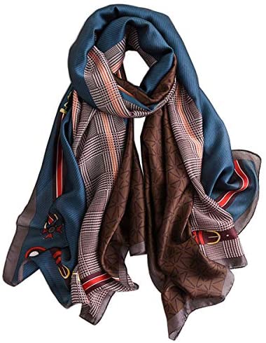 YMXHHB Fashion Scarves Scarf 100% Silk Feeling Scarf Silk Like Scarves Long Lightweight Sunscreen Shawls for Women