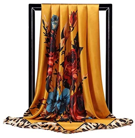 35” Satin Scarf Large Square Hair Scarves