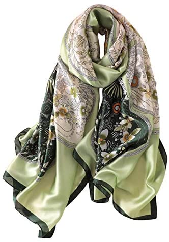 YMXHHB Fashion Scarves Scarf 100% Silk Feeling Scarf Silk Like Scarves Long Lightweight Sunscreen Shawls for Women