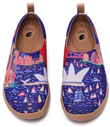 UIN Kid's Casual Slip-on Canvas Loafers Boys Girls Shoes Fashion Sneakers Funny Painted Travel Shoes