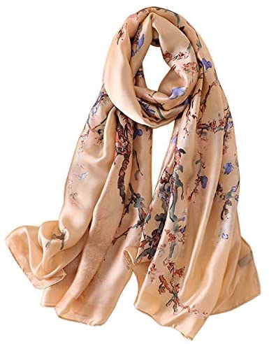 YMXHHB Silk Scarf 100% Mulberry Silk Fashion Scarves Long Lightweight Shawl Wrap …