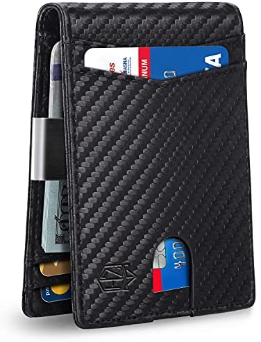 Zitahli Wallet for Men, Larger Capacity with 12 Slots RFID Blocking Slim Minimalist Bifold Front Pocket Wallet for Men with ID Window Gift Box