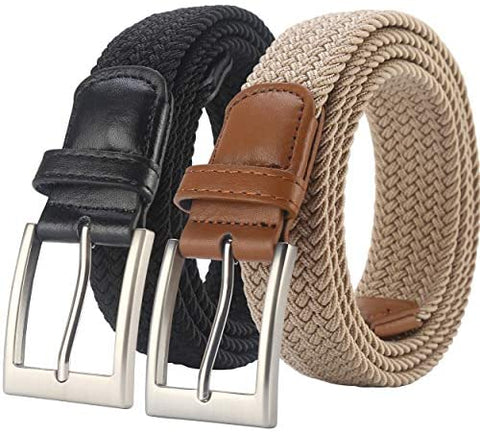 Lavemi Mens Belt, Stretch Elastic Casual Woven Sport Golf Braided Belts for Men,Gift Box