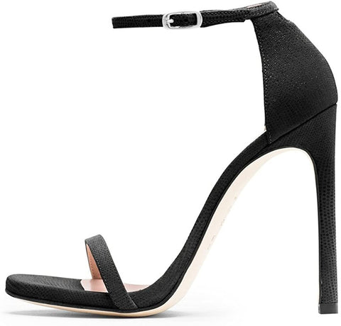 FSJ Women Elegant Ankle Strap Sandals Open Toe High Heels Shoes for Office Ladies Size 4-15 US