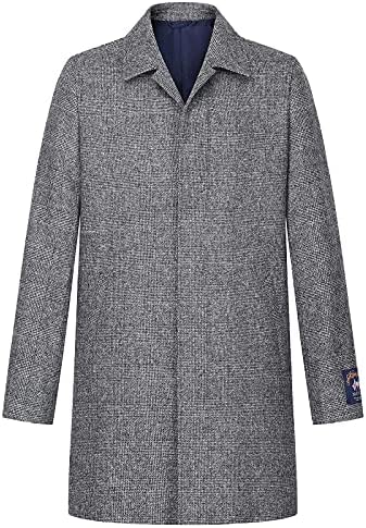 Men's Mid Long Classic Collar Wool Overcoat