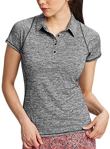 Womens Short Sleeve Tennis Golf Polo Shirts Quick Dry Running Workout Tshirt Tops