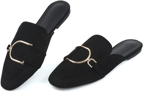 MUSSHOE Mules for Women Flats Comfortable Slip on Women Mules Shoes