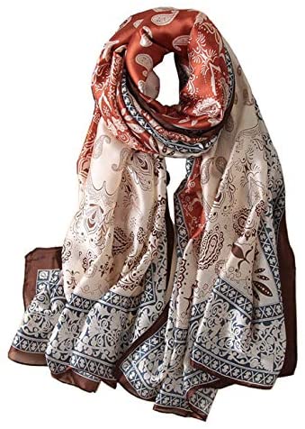 YMXHHB Silk Scarf 100% Mulberry Silk Fashion Scarves Long Lightweight Shawl Wrap …