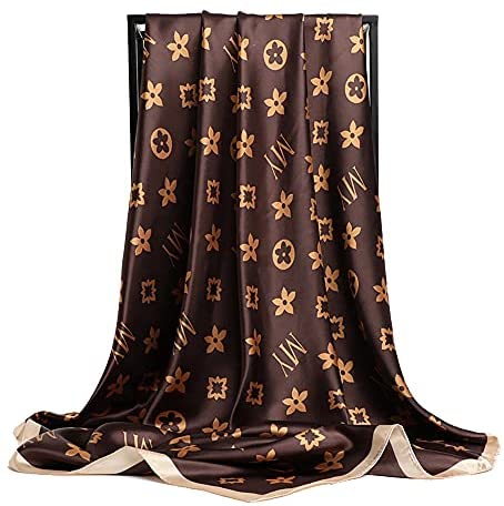 35” Satin Scarf Large Square Hair Scarves