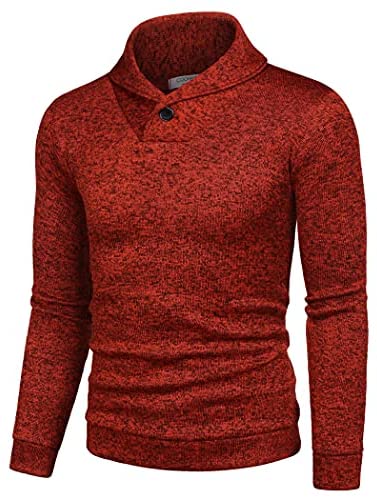 Men's Collared Fall Soft Sweater Thermal Knitted Modern Warm Sweatshirt
