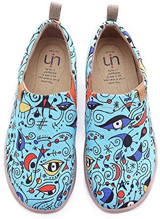 UIN Men's Women's Casual Walking Travel Shoes Slip On Canvas Loafers Lightweight Comfort