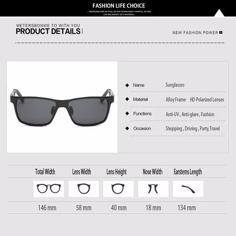 ELITERA Aluminum Magnesium Polarized Men Sunglasses For Sports Driving Travel E6560