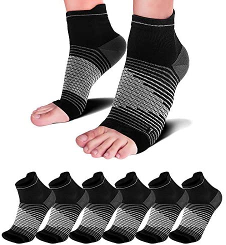 Plantar Fasciitis Socks(1/2/6 Pairs) for Achilles Tendonitis Relief, Best Compression Foot Sleeves with Arch Support for Plantar Fasciitis, Heel Pain, Foot & Ankle Support