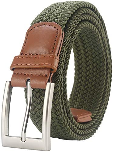 Lavemi Mens Belt, Stretch Elastic Casual Woven Sport Golf Braided Belts for Men,Gift Box