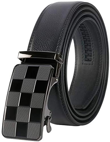 Lavemi Men's Real Leather Ratchet Dress Belt with Automatic Buckle,Elegant Gift Box