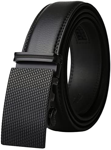 Lavemi Men's Real Leather Ratchet Dress Belt with Automatic Buckle,Elegant Gift Box