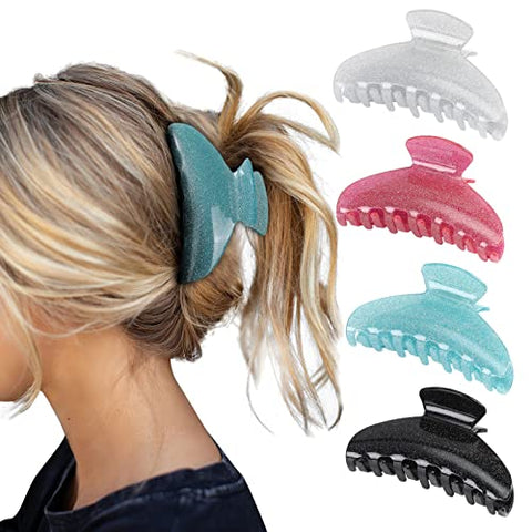 4Pcs Medium Hair Claw Clips for Long Hair