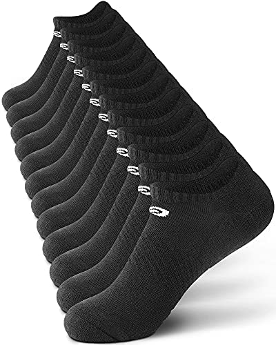 PAPLUS Womens and Mens No Show Socks (6 Pairs), Cushioned Running Athletic Low Cut Socks No Slip