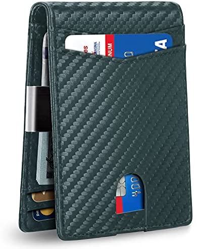 Zitahli Wallet for Men, Larger Capacity with 12 Slots RFID Blocking Slim Minimalist Bifold Front Pocket Wallet for Men with ID Window Gift Box