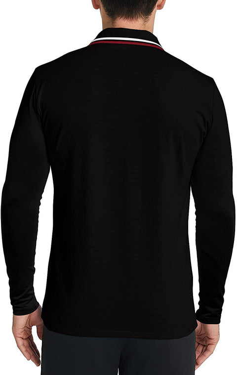 Men's Polo Shirt Long/Short Sleeve Casual Slim-fit Cotton Tee Top